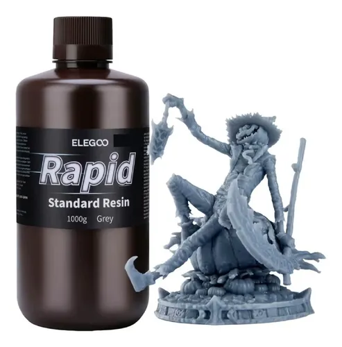 Resina 3d Elegoo Estandar Rapid 1kg Para Impresion 3d Gris
