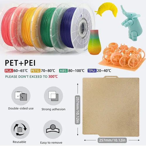 Placa De Construcción Pet Pei Para Impresora 3d Para Bambu L