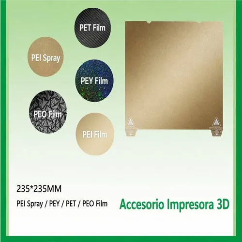 Save Placa Pei Pey 235x235mm Magnetica Creality K1 K1c Gg