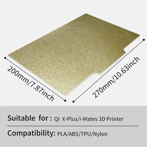 Placa Flexible Pei Doble Faz 270×200 Con Base Magnética