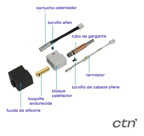 Hotend Compatible Anycubic Kobra 3 Ctn Soluciones
