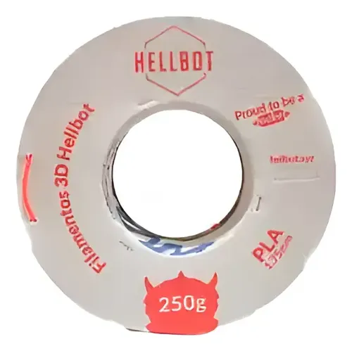 Filamento PLA Hellbot Ecofila 1.75mm Negro para Impresora 3D 250g