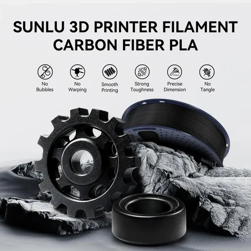 Filamento De Impresora 3d Petg-cf De Fibra De Carbono Sunlu