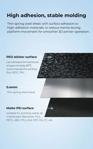 Kit Cama De Impresión Doble Cara Creality: Peo+pei 235*235mm