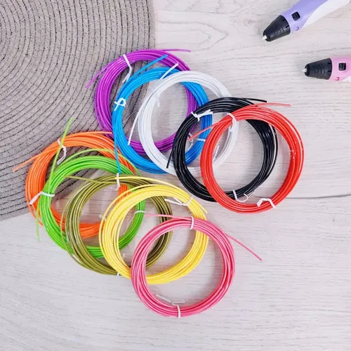 Pack Filamentos Repuesto Lapiz 3d 10 Colores 5m 1.75mm Pla