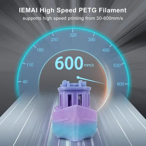 Filamento Petg Iemai 1.75mm Gradiente Azul A Púrpura 1kg