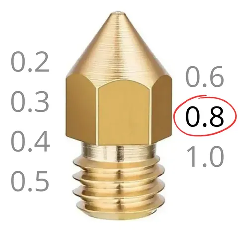 Nozzle Pico 0.4 Mm Bronce Hotend Mk8 Ender 3