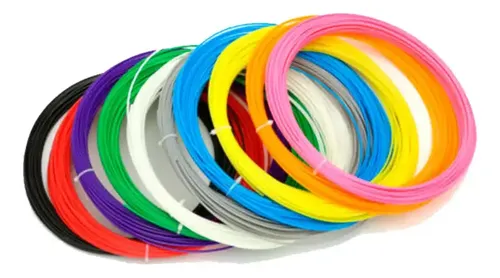 10 Filamentos Colores Repuesto Lapiz 3d 5 Metros 1.75mm Pla
