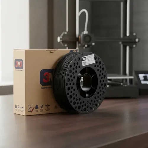 Filamento 3d 3n3 Tpu 1.75mm 1kg Flex Flexible Impresora 3d Negro