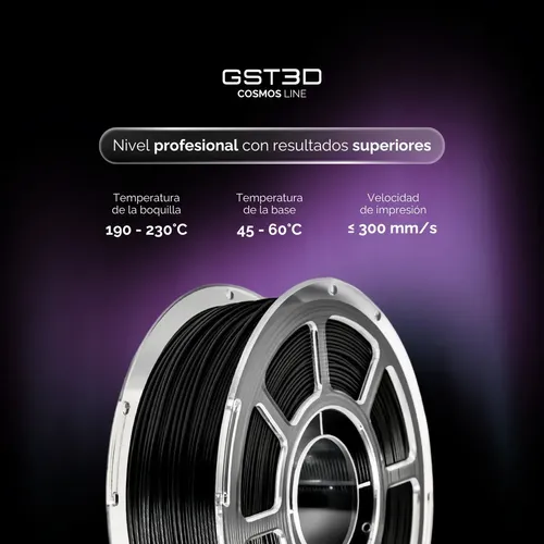 Filamento Pla+ Matte High Speed Gst3d Cosmos 1kg 1.75mm Azul Marino
