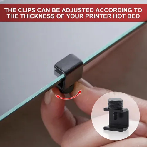 Set 8 Clips Ajustables Para Cama De Impresora 3d Vidrio