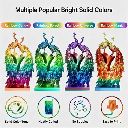 Filamento Pla Seda Arcoiris Impression 3d 3u De 1,75 Mm