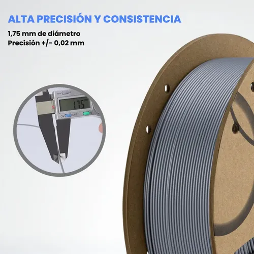 Filamento 3D Elegoo PLA 1.75 mm 1 kg Gris Espacio Impresora 3D