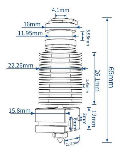 Kit Hotend De Impresora 3d Para E3d V6 Metal De Fácil Instalación