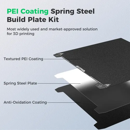 Build Plate Creality K2 Plus Textured Pei, 370 X 370 Mm, Spr