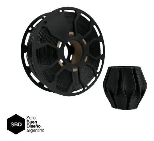 Filamento PLA Hellbot Negro 1.75mm V2 Ecofila Lock 1kg