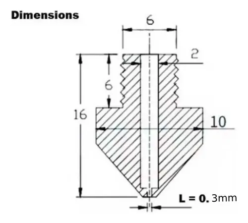 Pico De Bronce 0.3 M6 Original Biqu B1 Um2