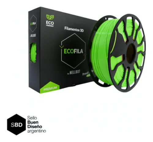 Filamento PLA Hellbot Ecofila 1.75mm 1kg Verde Claro Impresora 3D