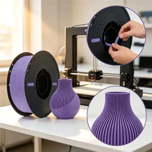 Filamento Pla Mate Rojo Morado 1 75mm 1kg Para Bambu 3d