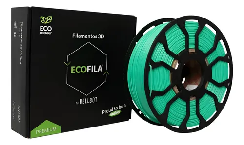 Filamento PLA Hellbot Ecofila 1.75 mm 1 kg 3D Menta Pastel