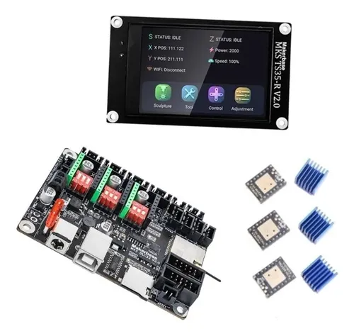 Controlador Fuera De Línea Mks Dlc32 Grbl De 32 Bits Con Pantalla Lcd Ts35