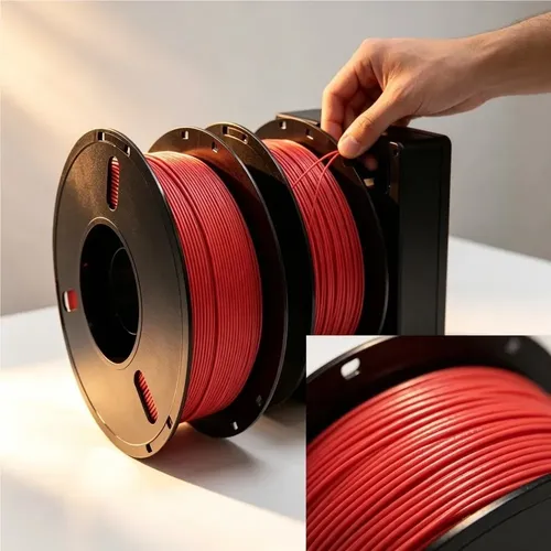 Filamento Pla Mate Rojo 1kg 1 75mm Para Impresora 3d