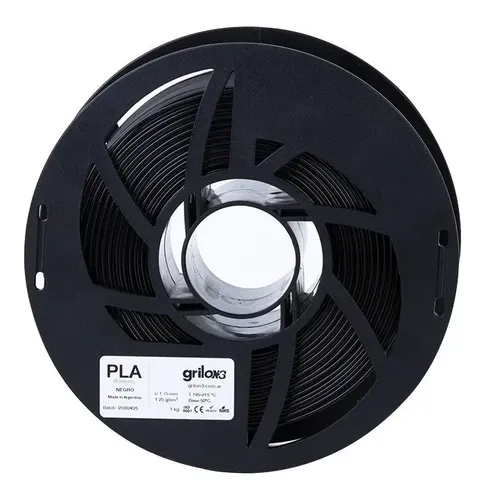 Grilon3 filamento Pla x 1kg de 1.75mm color negro