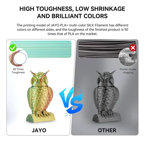 Filamento Silk Pla+ Jayo 1.1kg Doble Color, Brillante Y -cn