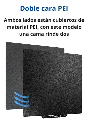 Cama Magnética PEI Doble Cara Creality, para Impresora 3D 235×235 mm