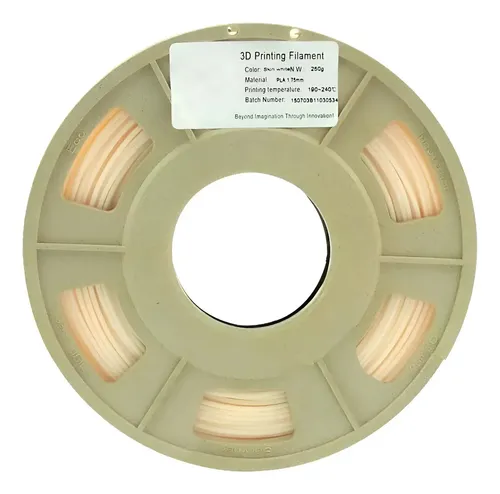 Filamento Flexible Tpu Impresora 3d 3mm 500g Hqs-piel Blanca Piel Blanca