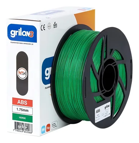 Filamento 3D Grilon3 ABS Verde 1.75mm 1kg Para Impresoras 3D