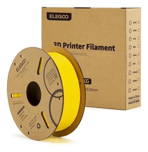 Elegoo 1kg Pla Filamento para Impresora 3d 1.75mm Color Amarillo