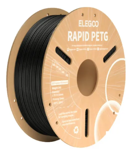 Filamento Elegoo Petg Rapid – 1kg 1.75mm Impresion 3d Color Negro