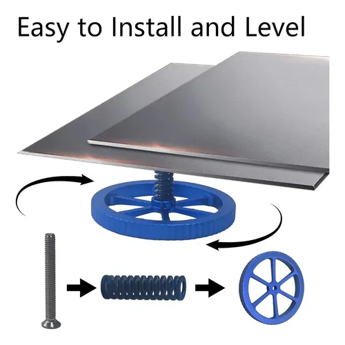 Kit Nivelador Azul Con Resortes Y Tornillos Para Ender 3d