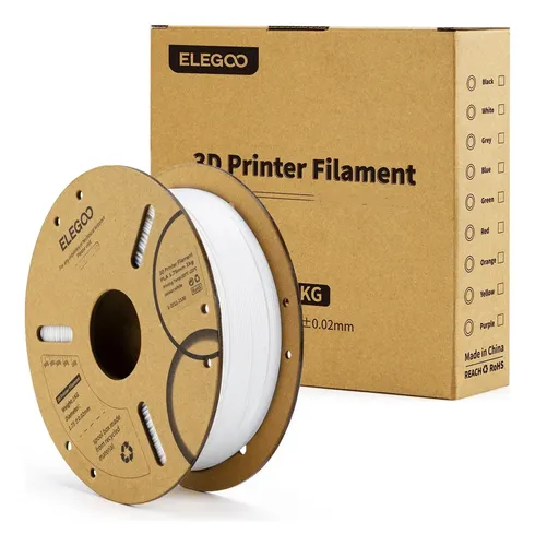 Elegoo 1kg Pla Filamento para Impresora 3d 1.75mm Color Blanco