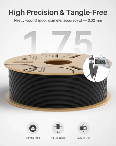 Filamento Pla-cf Elegoo De Fibra De Carbono De 1,75 Mm Para