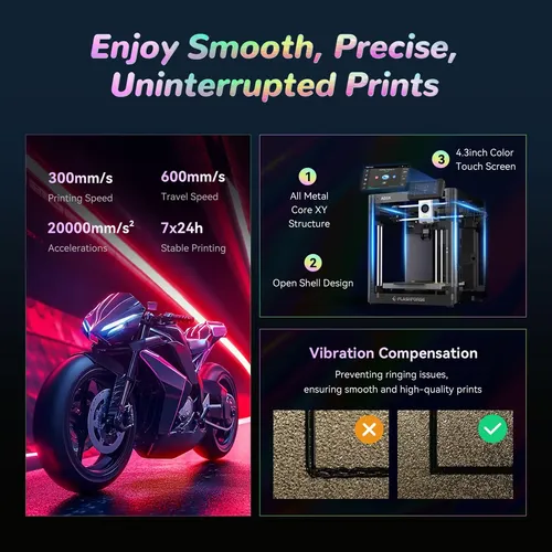 Impresora 3d Multicolor Flashforge Ad5x Con Alta Velocidad Y