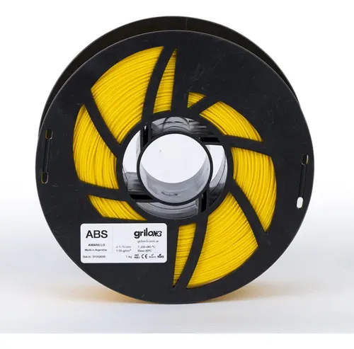 Filamento ABS 1.75mm Grilon3 Amarillo 1kg Para Impresión 3D Alta Resistencia