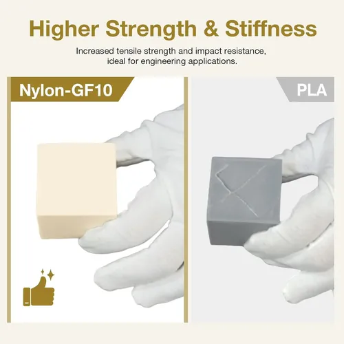 Filamento Nylon Pa6 Con Fibra De Vidrio Blanco 3d