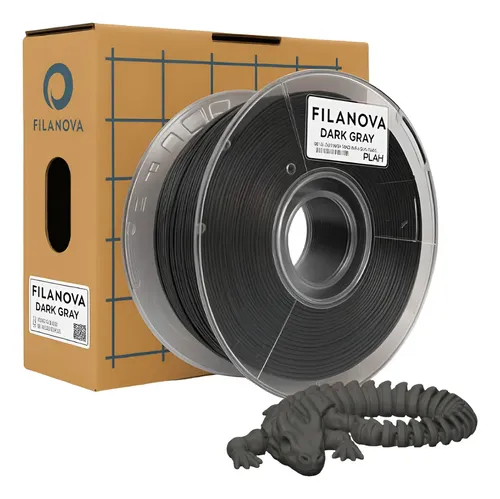 Filamento Filanova Pla High Speed 1kg 1.75mm Gris Oscuro Impresora 3D