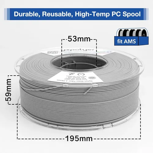 Filamento Nylon Gris 1 75mm Fibra De Vidrio 3d 1kg
