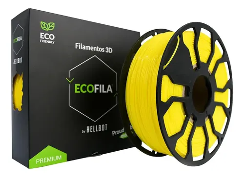 Filamento Pla Ecofila By Hellbot 1,75mm 1kg Impresión 3d Color Amarillo