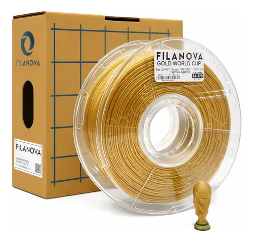 Filamento Pla+ Perlado 1.75 Mm 1 Kg Filanova Impresión 3d Gold World Cup