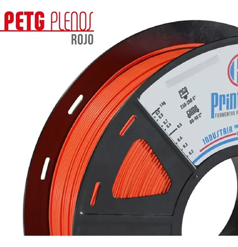 Filamento Para Impresoras 3d Petg X 1kg Full :: Printalot Color Rojo Ø 1,75 mm