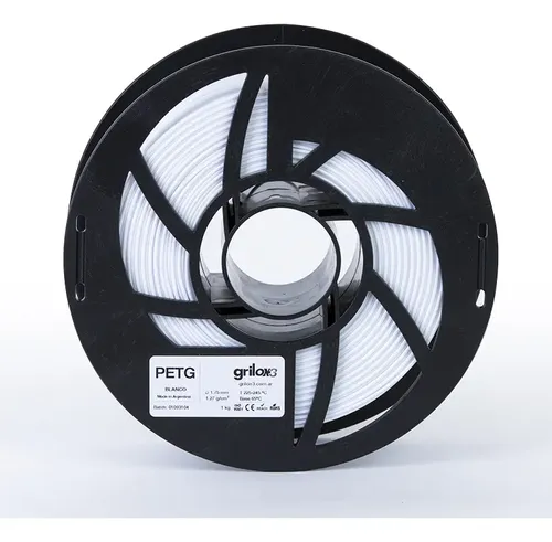 Filamento Grilon3 PET-G 1.75mm Blanco 1kg Impresora 3D