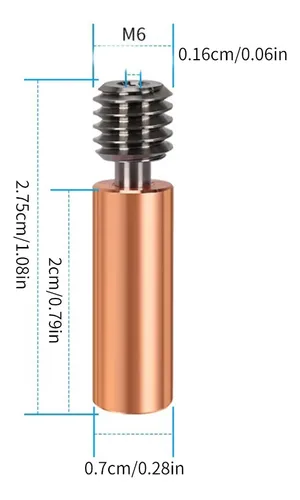 Heatbreak Bimetálico Para Neptune 4 Hotend De 1,75 Mm