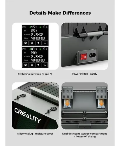 Secador De Filamento Creality Space Pi Plus 1.75/2.85/3mm