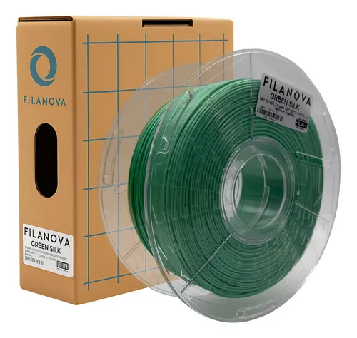 Filamento Silk Pla+ Impresión 3d High Speed Filanova X 1kg Color Green