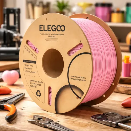 Filamento Elegoo PLA 1.75mm 1kg Rosa Para Impresora 3D FDM