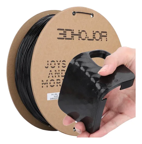 3dhojor – Filamento De Tpu (1,75 Mm, Flexible, 1 Kg), Color  Negro